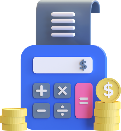 investment profit counter icon 3d illustration